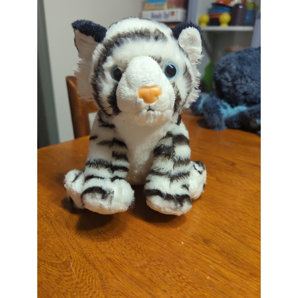 Aurora Destination Nation White Tiger Cub Baby Cat Plush Stuffed Animal
